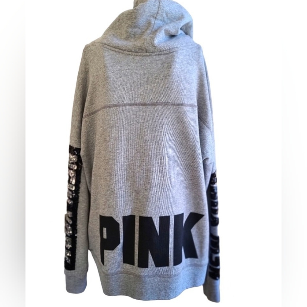 PINK LONG SLEEVE SPARKLY NYC PULL-OVER SWEATER EUC M